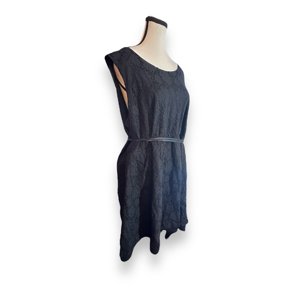 Women’s Apt 9 3X Tie Belt Black Sleeveless Lace A Line Dress 22 24 3XL XXXL - Picture 6 of 8
